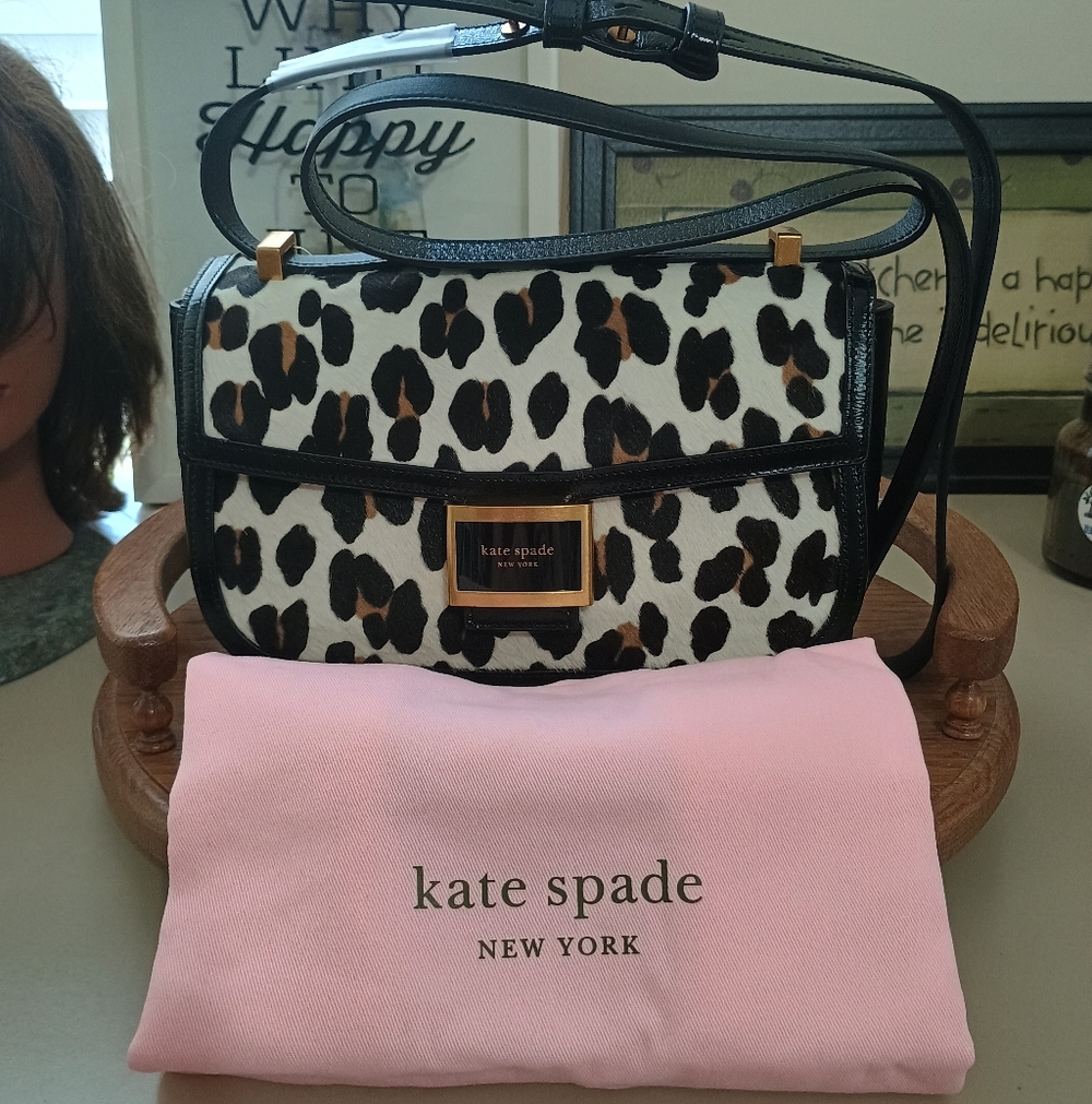 Kate Spade KATY Leopard Haircalf Shoulder/Crossbody